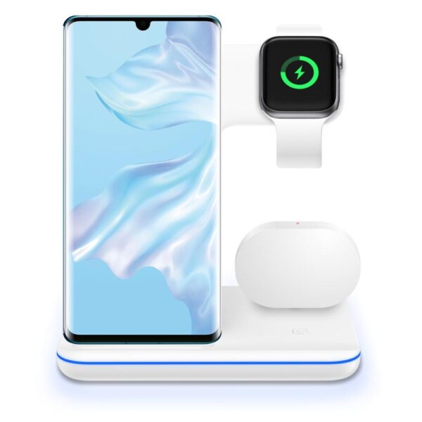 Compatible Mobile Phone Watch Earphone Wireless Charger 3 In 1 Wireless Charger Stand - Image 9