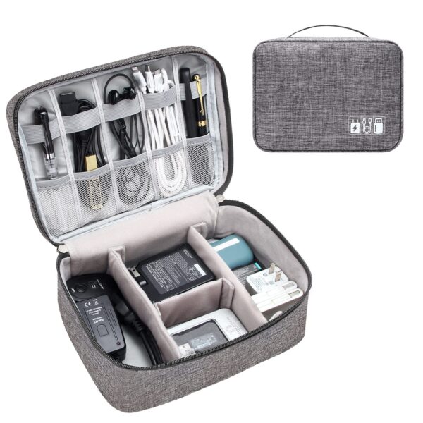 Electronics Organizer Travel Cable Organizer Bag Waterproof Portable Digital Storage Bag Electronic Accessories Case Cable Charger Organizer Case - Image 5